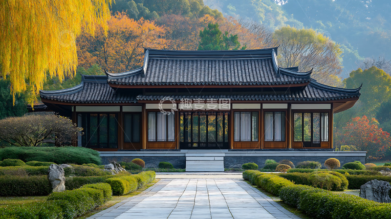 高清大图下载【趣麦麦图】房屋新中式卯榫