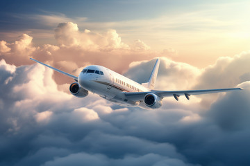 飞行在天空中的飞机