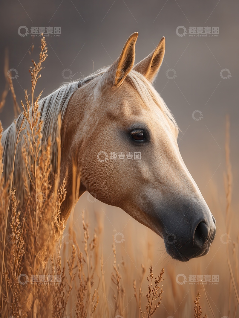 高清大图下载【趣麦麦图】阿哈尔 捷金马 绒球