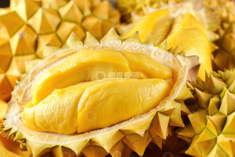 高清大图下载【趣麦麦图】打开的一个榴莲
