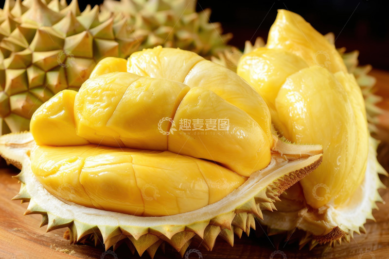 高清大图下载【趣麦麦图】美味的新鲜榴莲