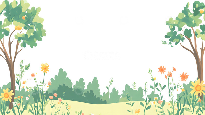 高清大图下载【趣麦麦图】-春季植物背景森林