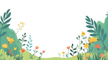 花朵贴纸卡通植物展示