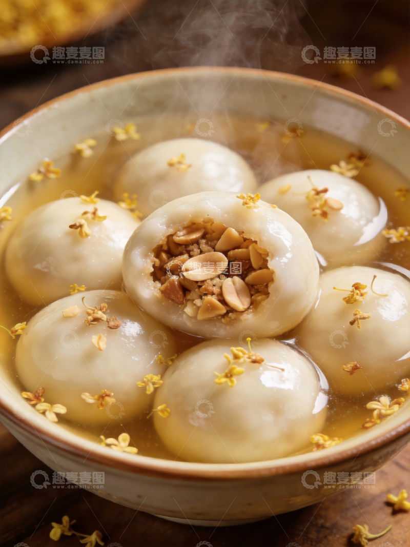 源文件下载【趣麦麦图】-花生碎馅桂花汤圆2