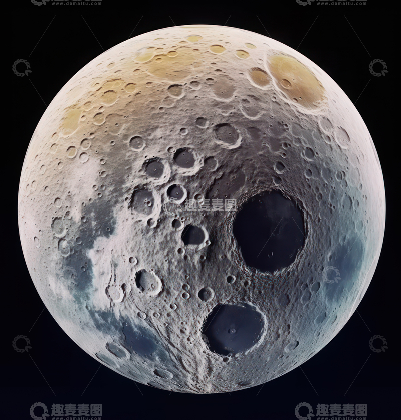 高清大图下载【趣麦麦图】月球表面灯箱素材