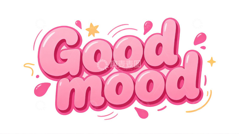 高清大图下载【趣麦麦图】元气满满的少女风立体字效3