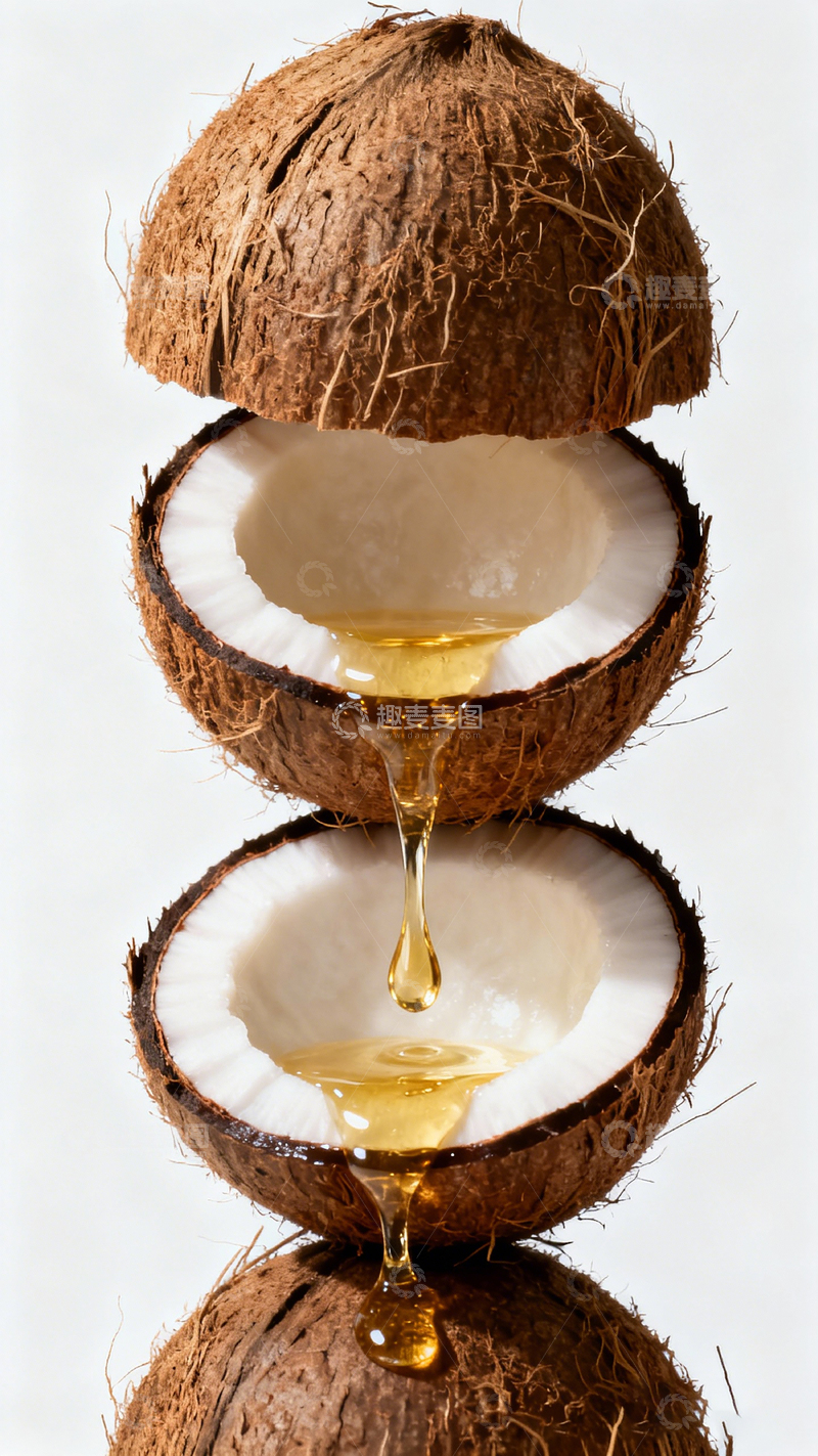高清大图下载【趣麦麦图】椰子油滴落静物摄影