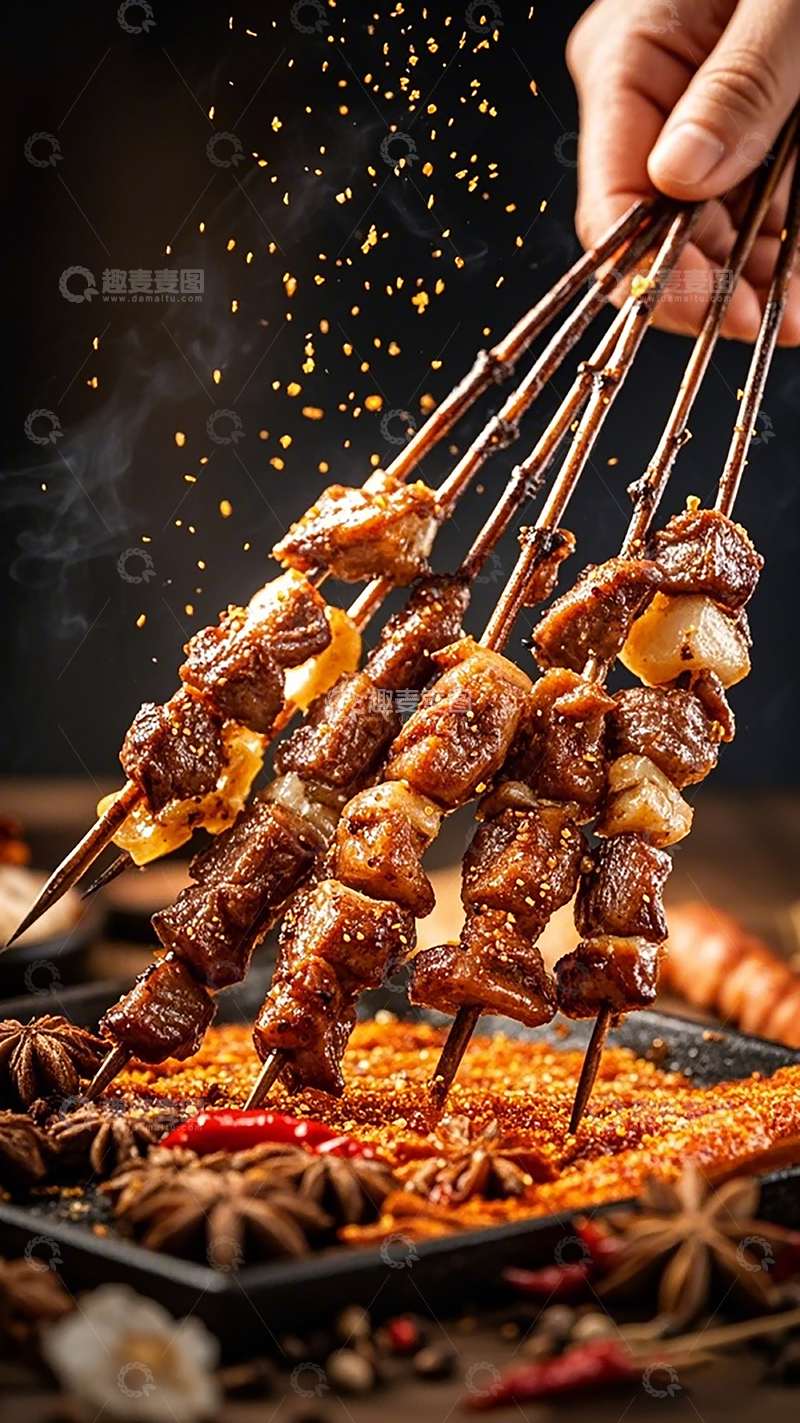 高清大图下载【趣麦麦图】烤串美食摄影