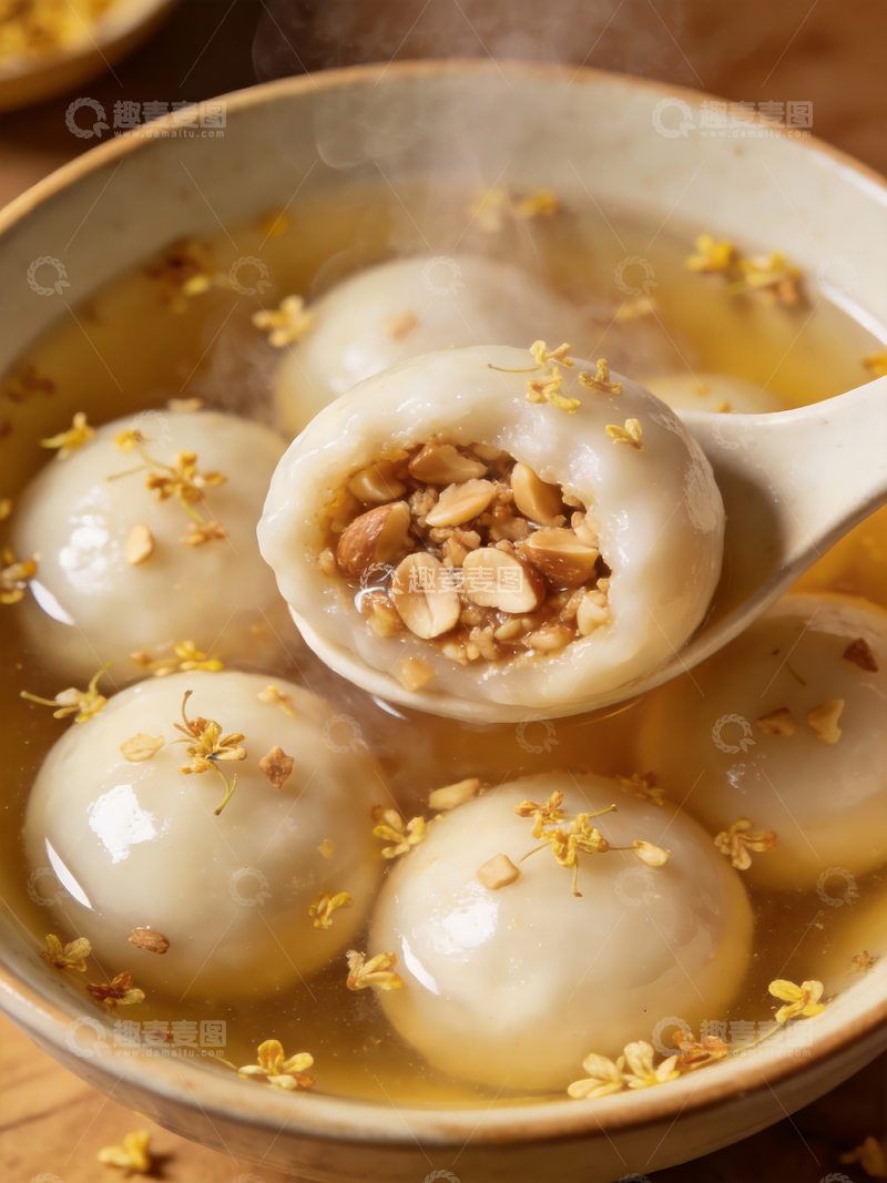 源文件下载【趣麦麦图】-花生碎馅桂花汤圆1