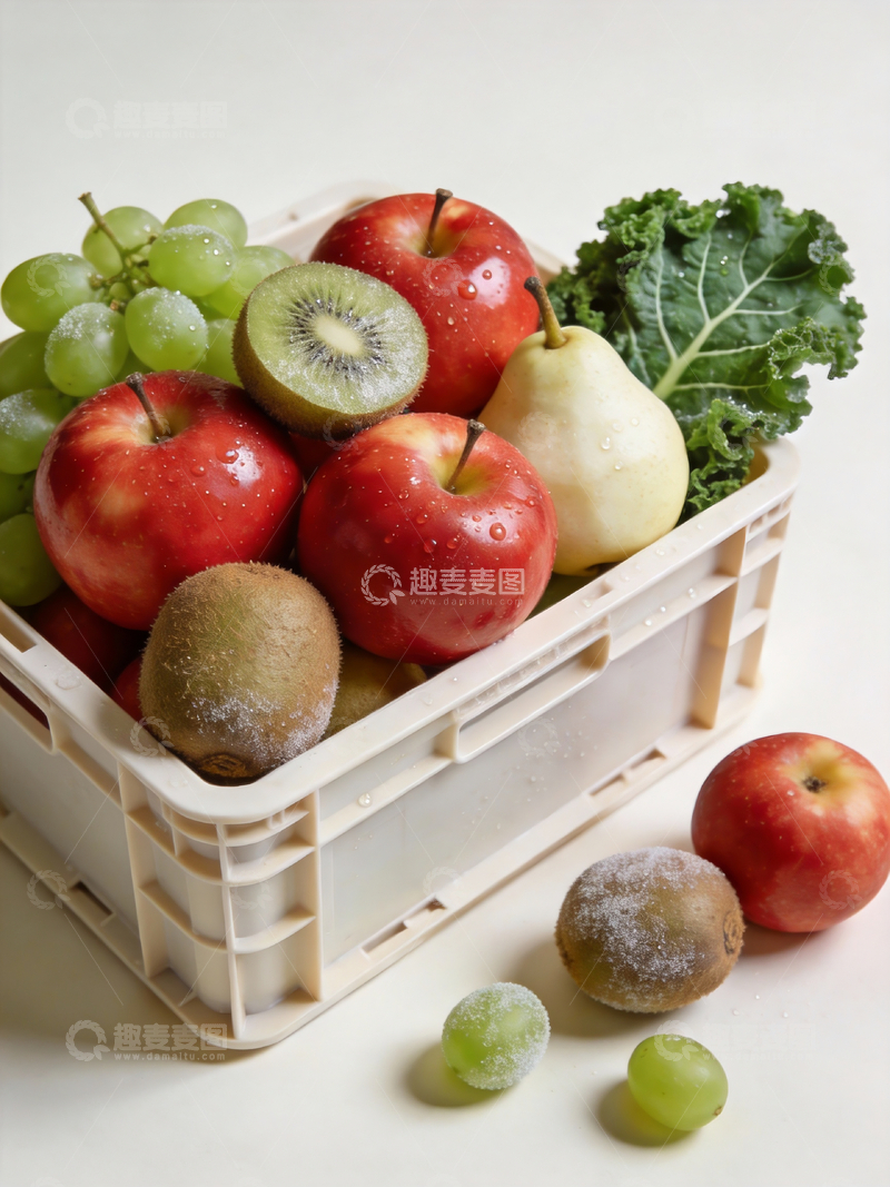 源文件下载【趣麦麦图】一筐新鲜水果1