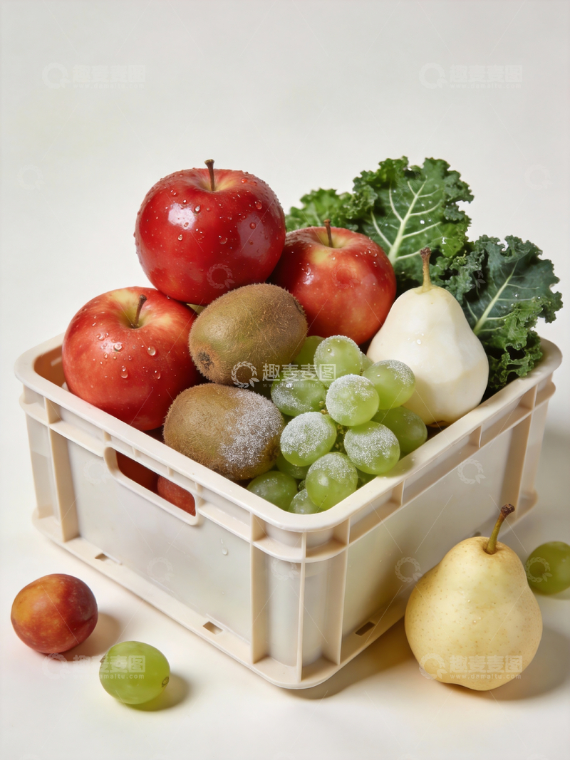 源文件下载【趣麦麦图】一筐新鲜水果4
