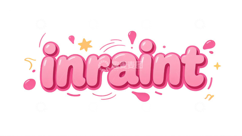 高清大图下载【趣麦麦图】元气少女风粉色立体英文昵称字效1