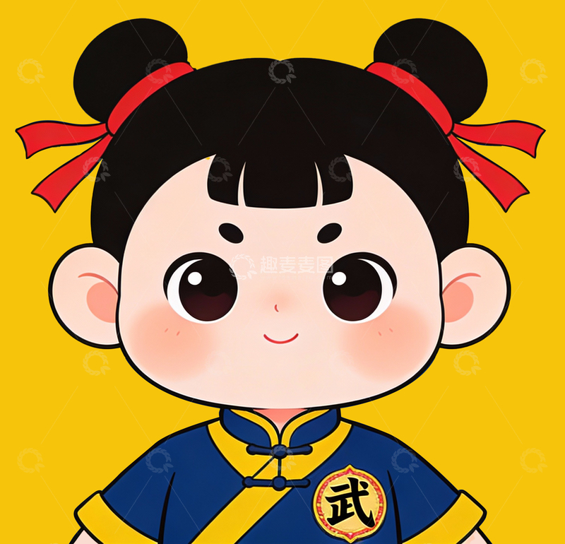 源文件下载【趣麦麦图】q版国潮风卡通功夫小子1