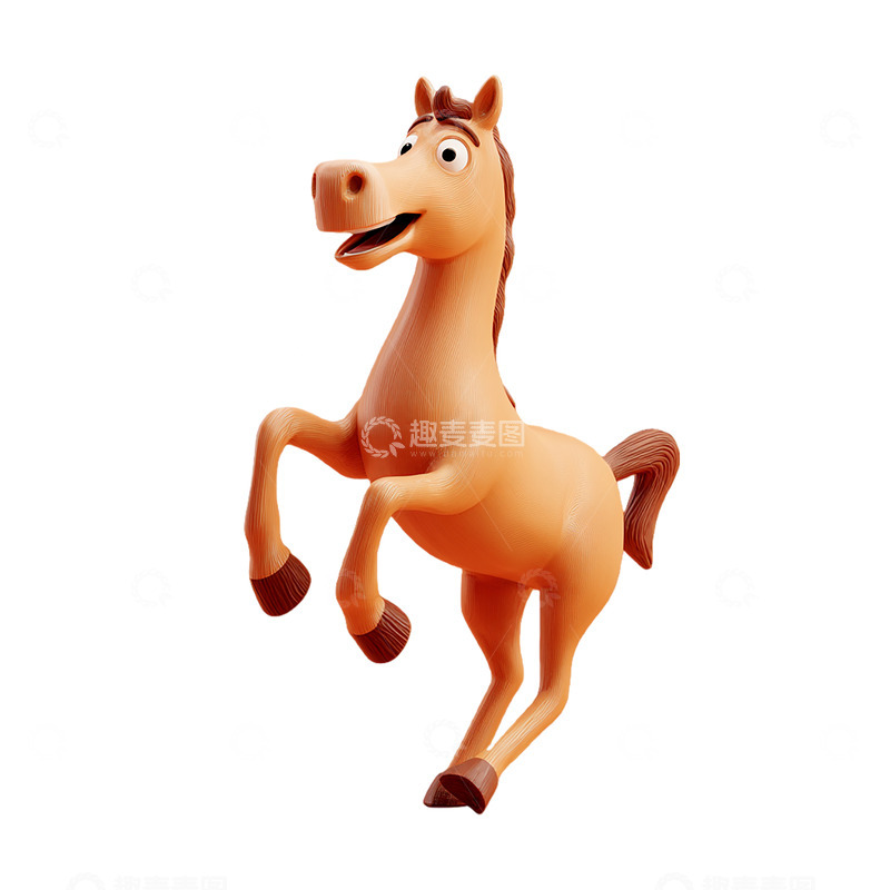 高清大图下载【趣麦麦图】活泼可爱的卡通马