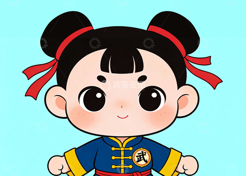 源文件下载【趣麦麦图】q版国潮风卡通功夫小子4