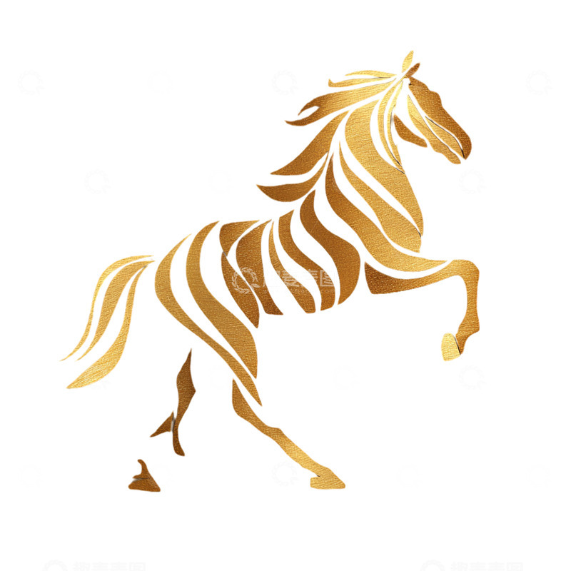 高清大图下载【趣麦麦图】金色炫彩马舞动奇迹