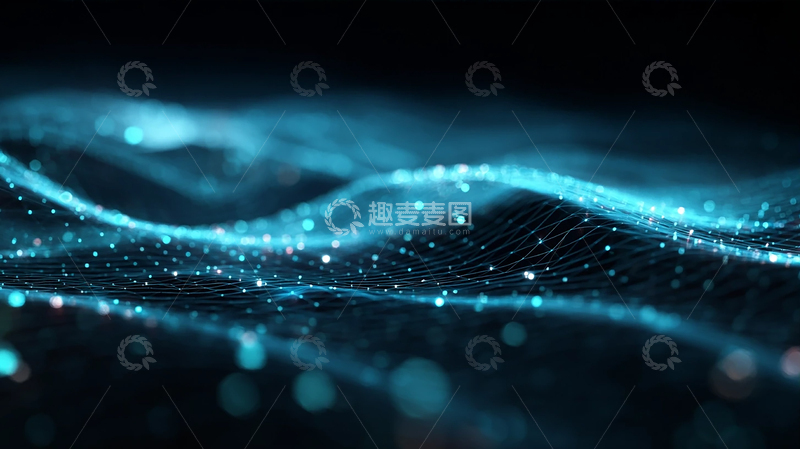 高清大图下载【趣麦麦图】数字波动光影奇观