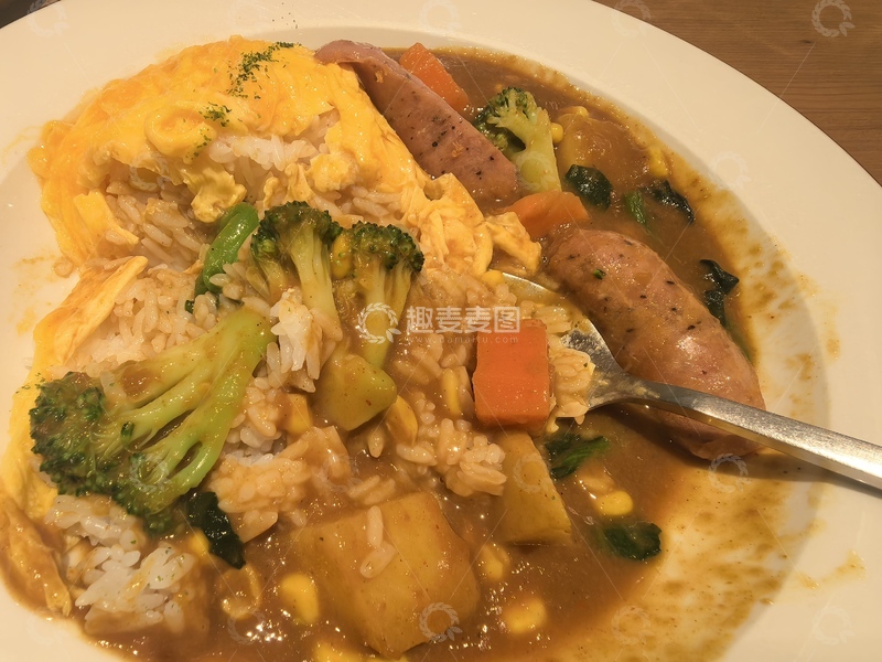 高清大图下载【趣麦麦图】家常咖喱饭美食摄影