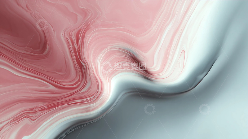 高清大图下载【趣麦麦图】梦幻流动的粉白色漩涡