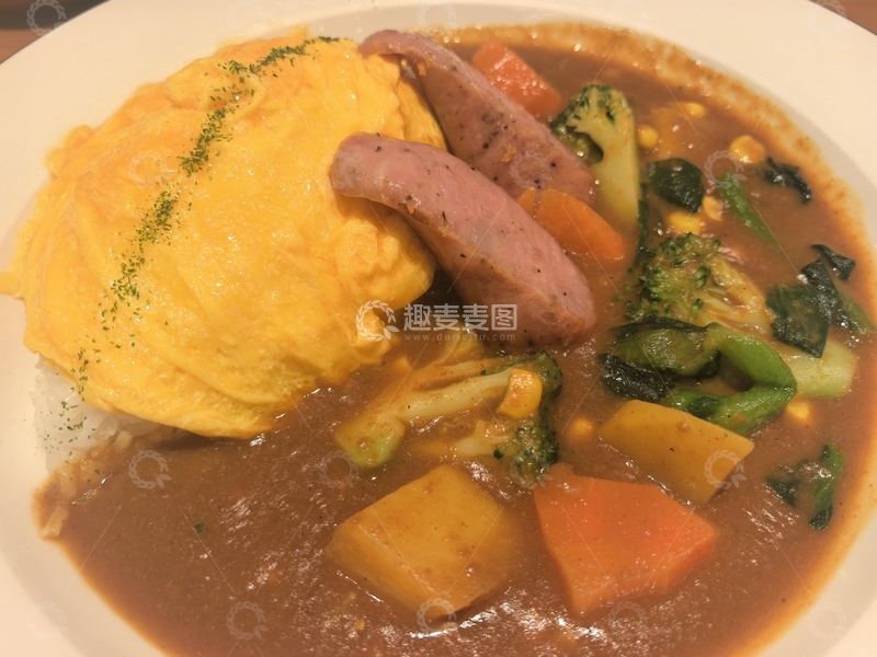 高清大图下载【趣麦麦图】日式咖喱饭美食摄影