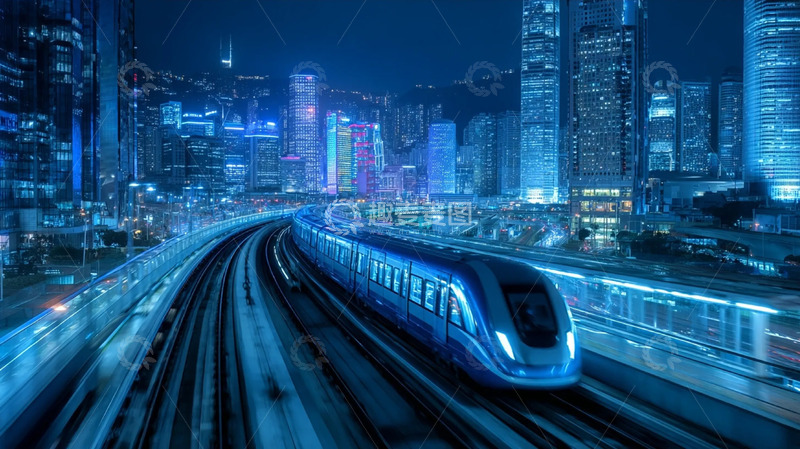 高清大图下载【趣麦麦图】霓虹穹顶下的赛博科技