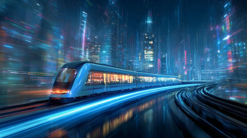 未来街景里的光流车轨