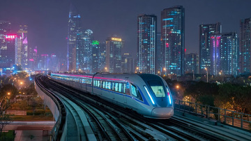 赛博楼宇中的蓝调光流