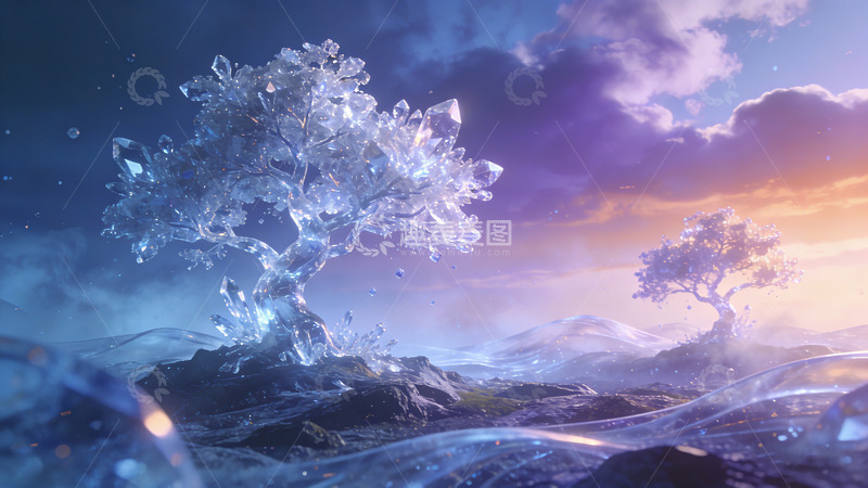 高清大图下载【趣麦麦图】冰晶奇景梦幻风光