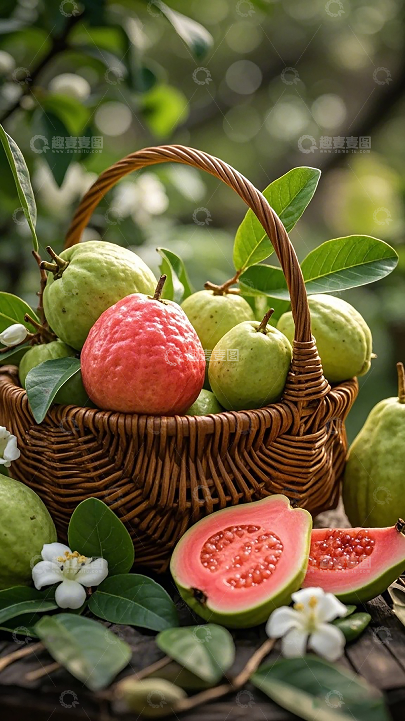 高清大图下载【趣麦麦图】果篮番石榴自然风光摄影