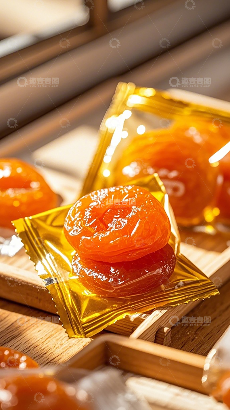 高清大图下载【趣麦麦图】金黄色糖果特写美食摄影