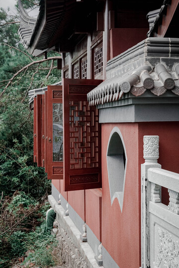 古典建筑红墙细节摄影