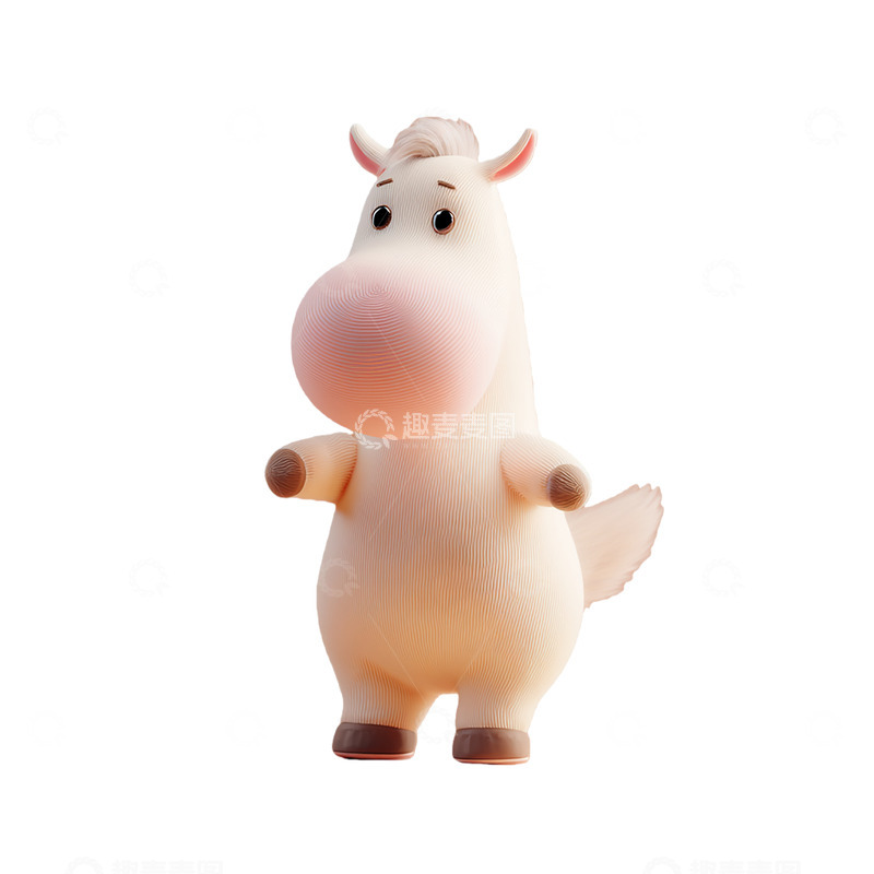 高清大图下载【趣麦麦图】可爱卡通马宝宝萌趣出场