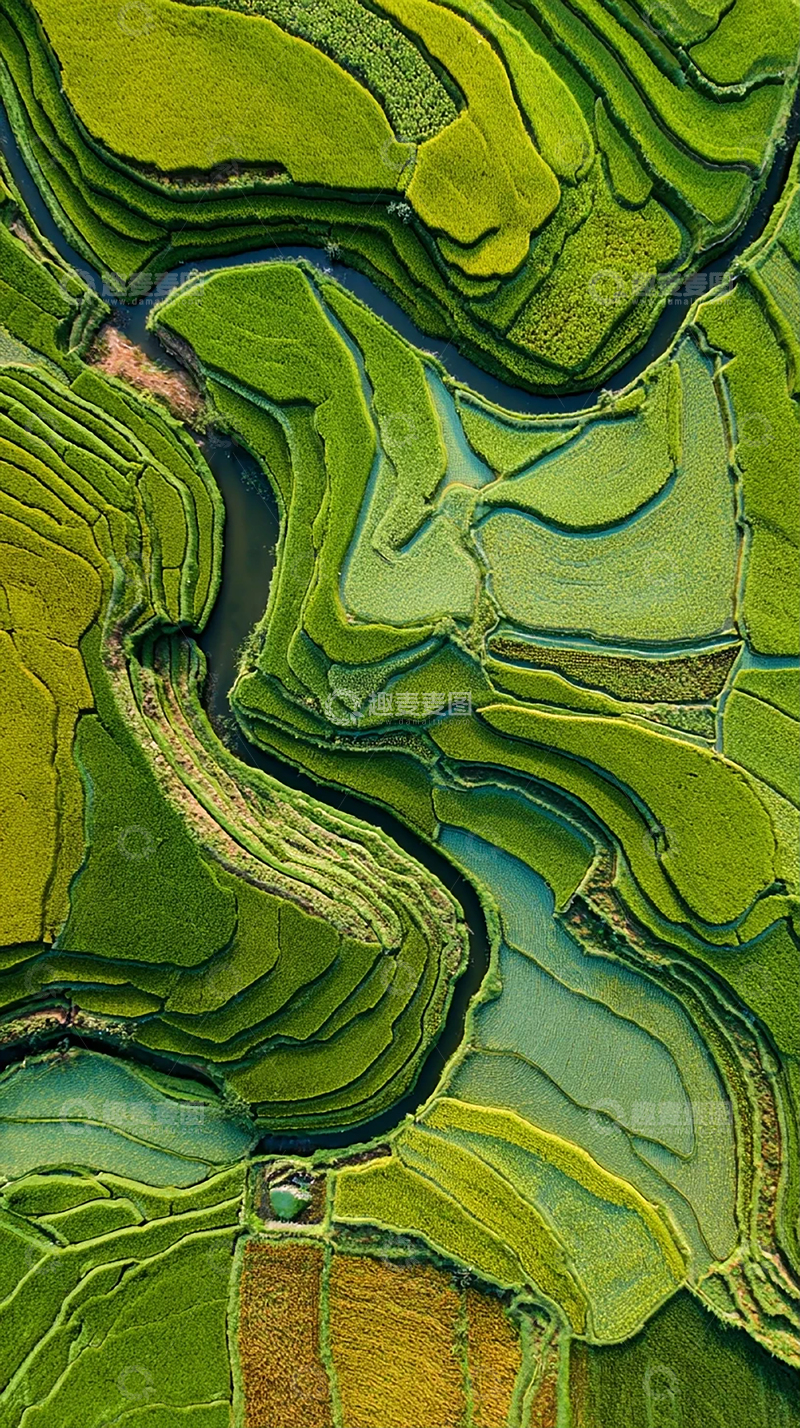 高清大图下载【趣麦麦图】山间梯田层层叠叠