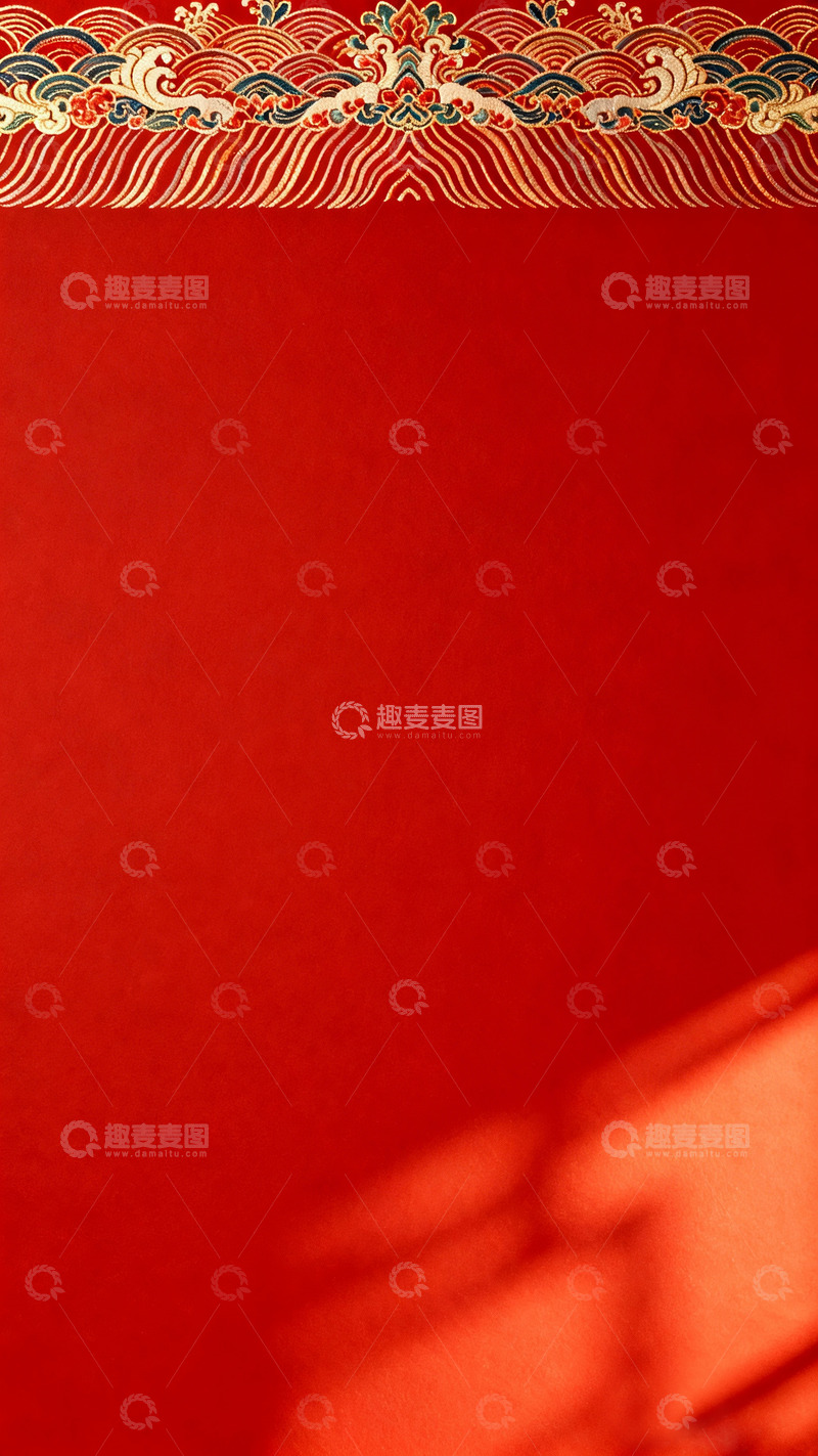 高清大图下载【趣麦麦图】红色中国风装饰图案设计素材