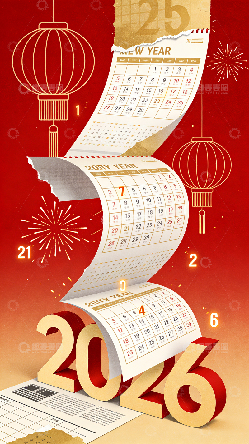 高清大图下载【趣麦麦图】新年系列海报11