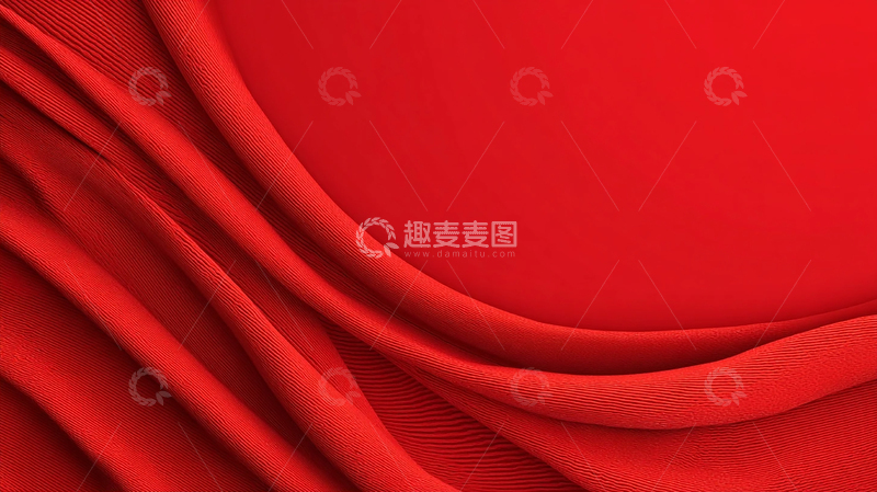 高清大图下载【趣麦麦图】红色丝绸流动纹理