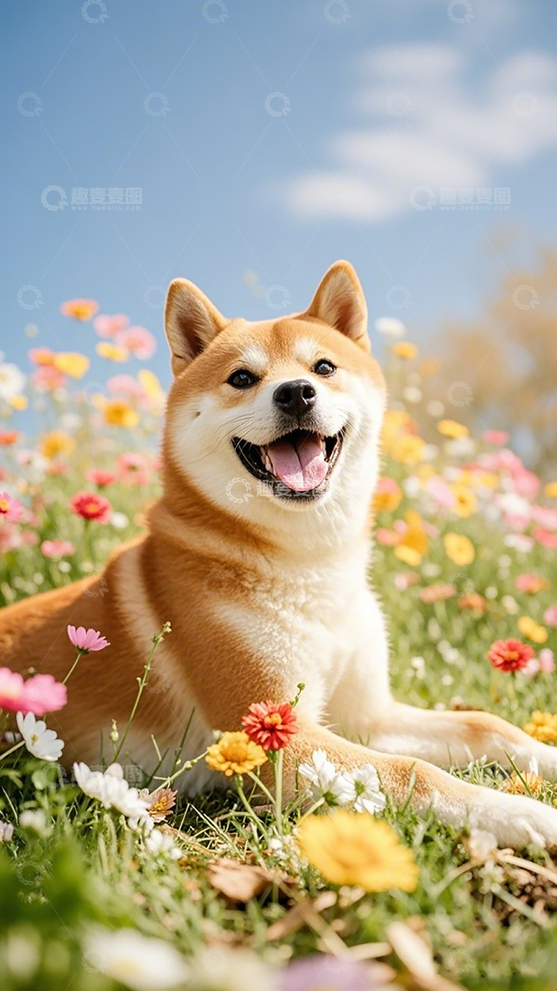 高清大图下载【趣麦麦图】花园柴犬欢乐写真