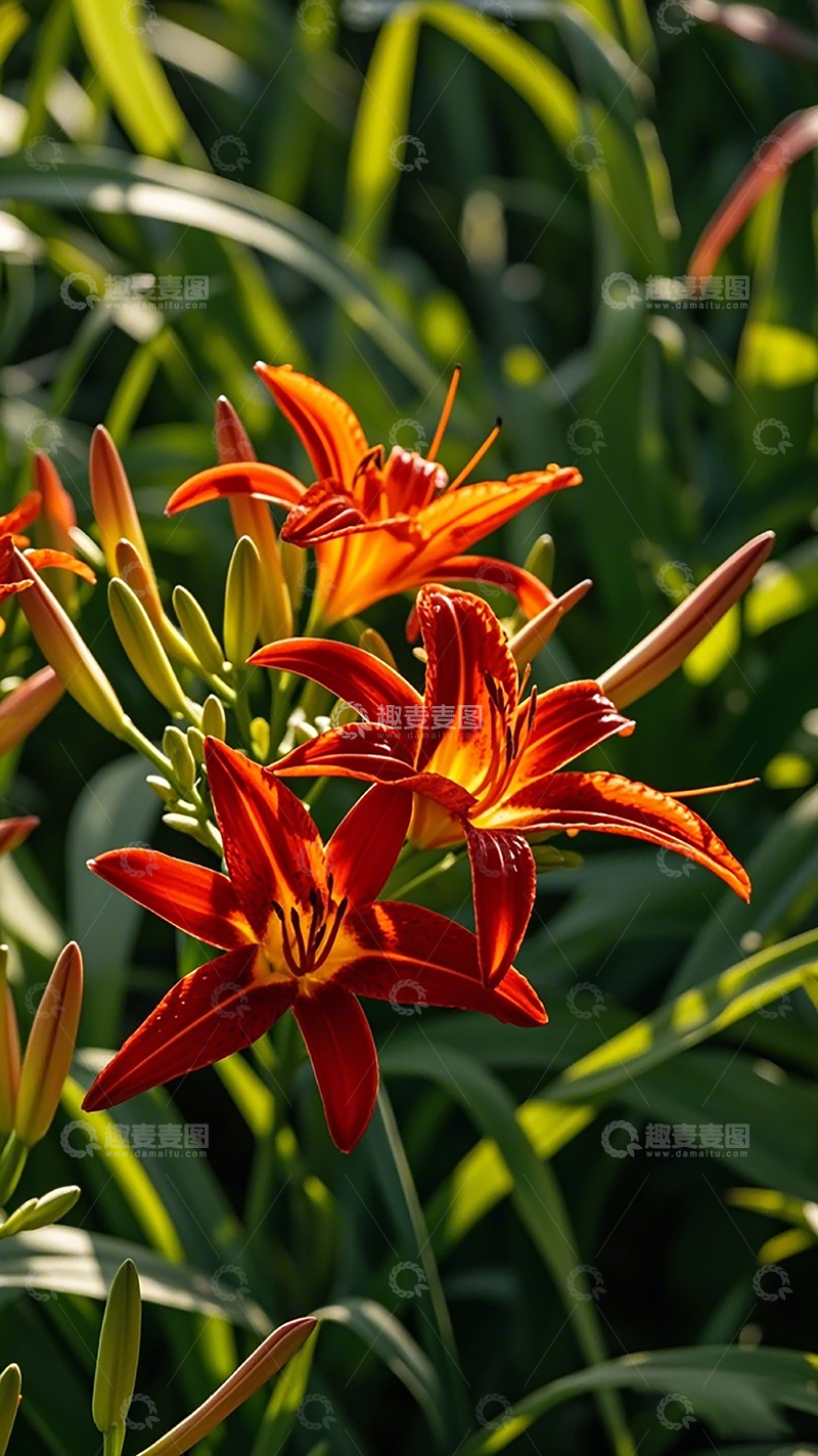 高清大图下载【趣麦麦图】鲜艳百合花盛开摄影图片