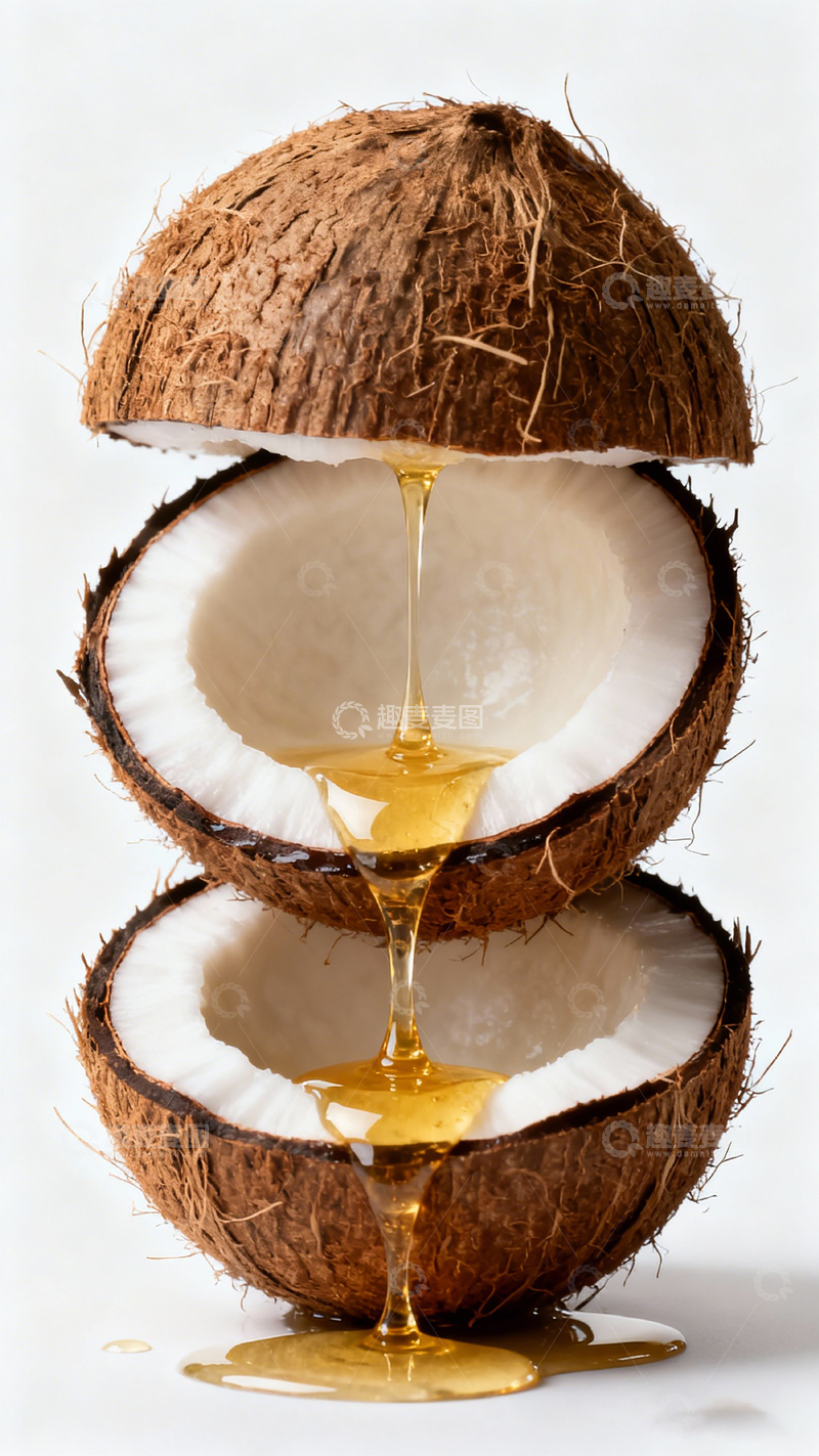 高清大图下载【趣麦麦图】椰子与蜂蜜组合摄影