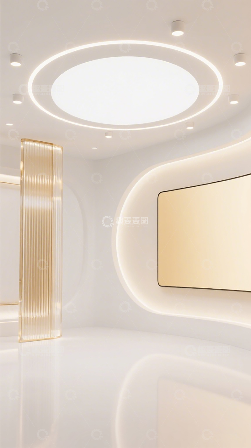 高清大图下载【趣麦麦图】现代极简白色空间装饰设计