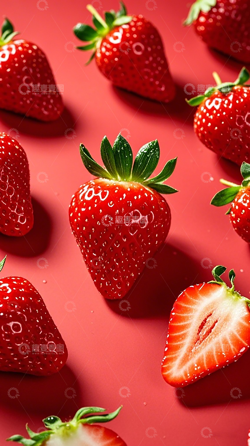 高清大图下载【趣麦麦图】鲜红草莓摄影图片