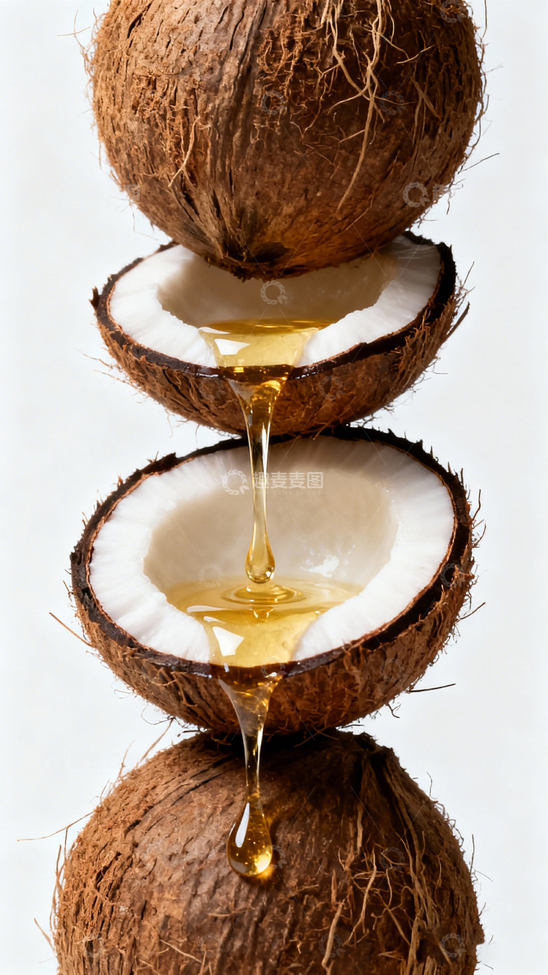 高清大图下载【趣麦麦图】椰子油滴落摄影