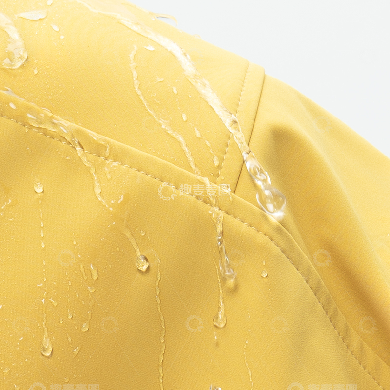 高清大图下载【趣麦麦图】三防面料泼水效果细节展示实物拍摄