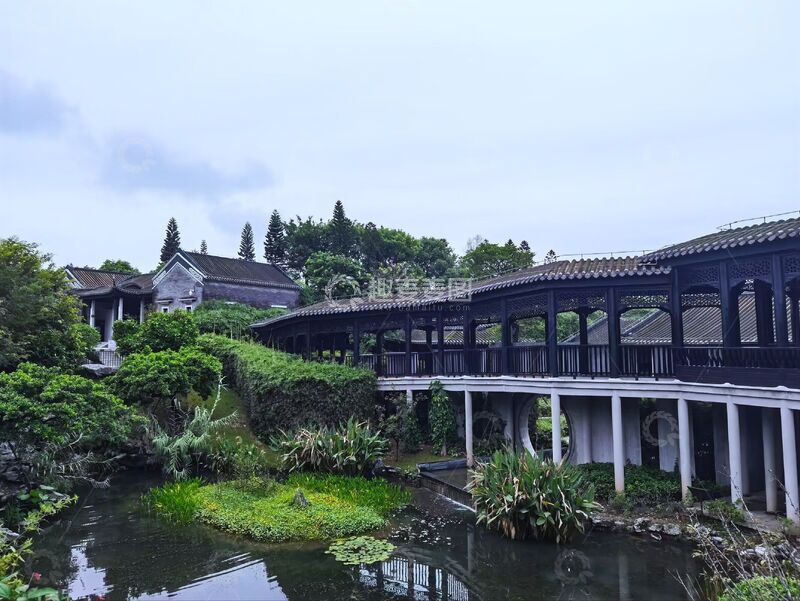 高清大图下载【趣麦麦图】江南水乡古建筑廊桥风景
