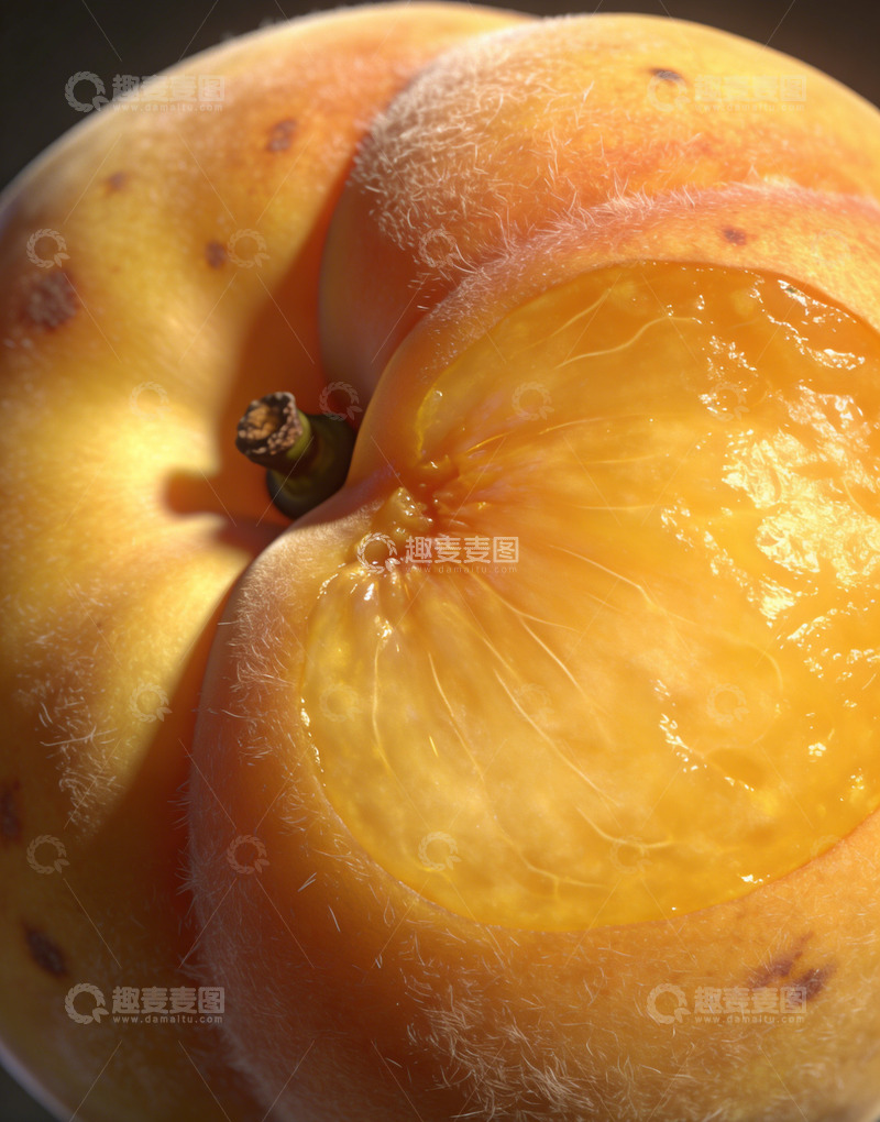 高清大图下载【趣麦麦图】近景黄桃特写摄影