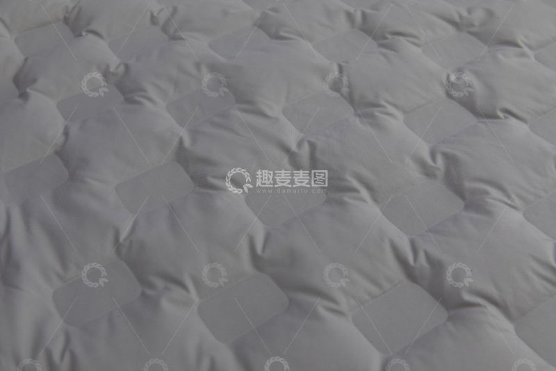 高清大图下载【趣麦麦图】羽绒服充绒面料效果压胶工艺近景特写