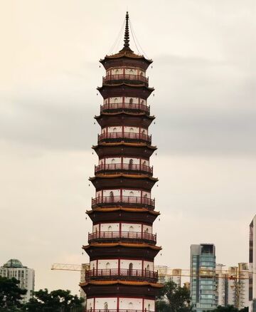 中国传统宝塔城市风光摄影