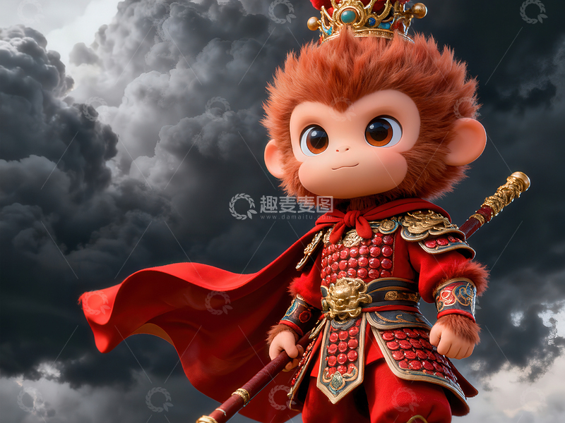 高清大图下载【趣麦麦图】Q版西游记角色系列-孙悟空