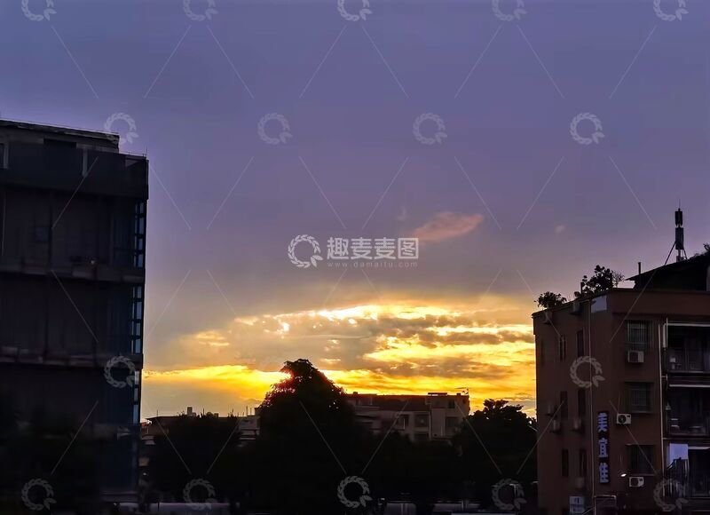 高清大图下载【趣麦麦图】黄昏城市风光摄影图片