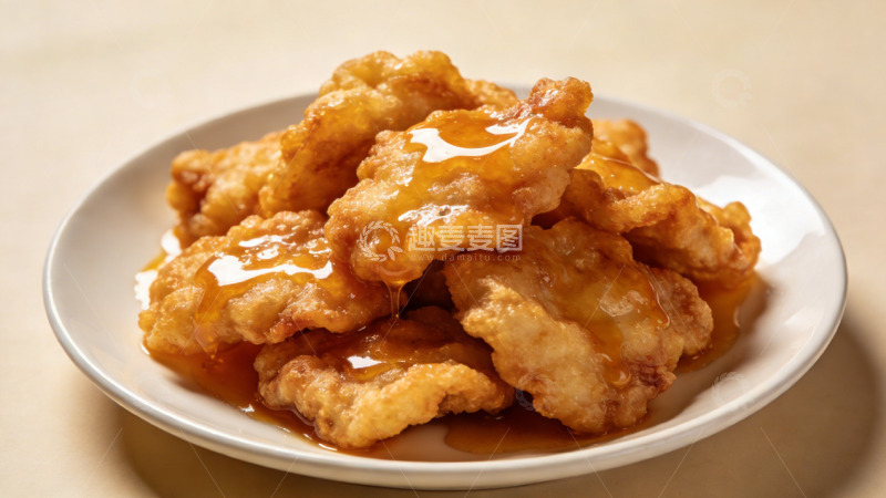 高清大图下载【趣麦麦图】创意美食东北锅包肉摄影图